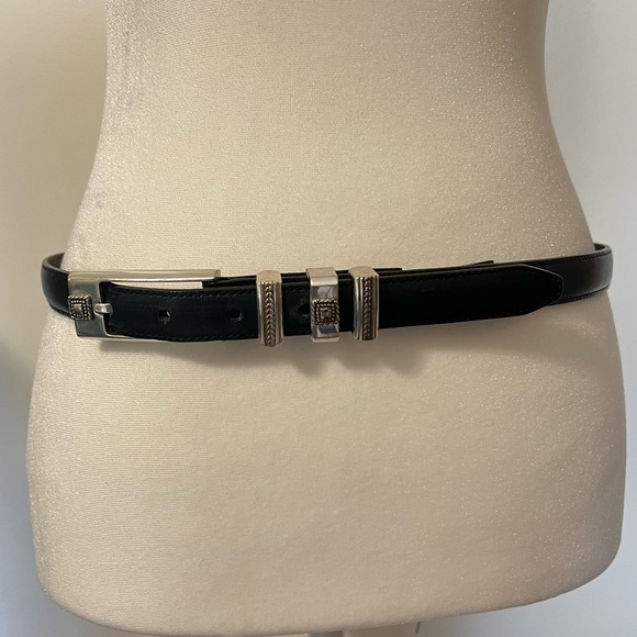 Brighton Black and Silver Belt ML 32 - Picture 2 of 13